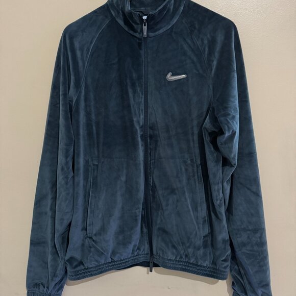 Nike x NOCTA Swarovski Velour Track Jacket Armory Navy DV3734-454 Men Size M NEW - Picture 2 of 16